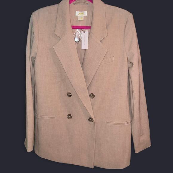 Anthropologie tan and cream blazer women's size 4 - Picture 1 of 5